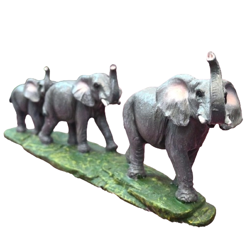 Resin Elephant Parade Antique Piece FOR Home Decoration  