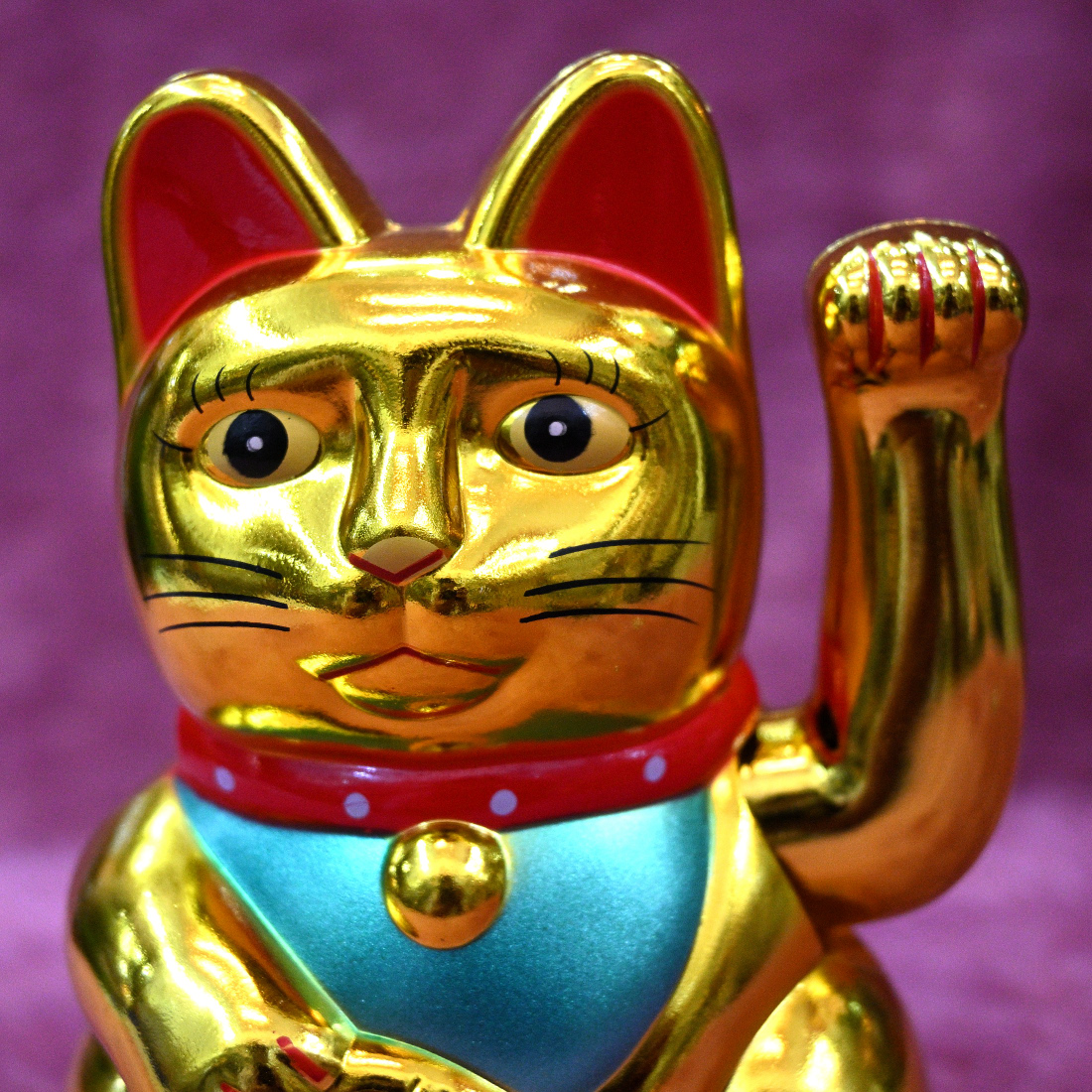 Feng Shui Welcome Lucky Chinese Money CAT With Waving ARM PAW FOR Business Money Health Wealth AND Good Luck Decorative Showpiece  