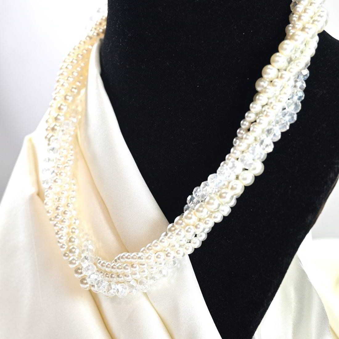 Multi Layered Pearl Necklace By Stepller