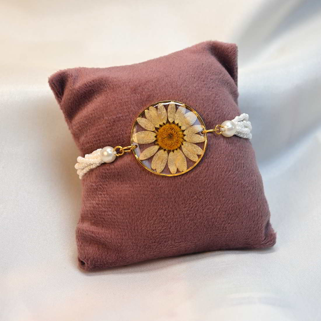 Beautiful Handmade Bracelet With Original Flower 