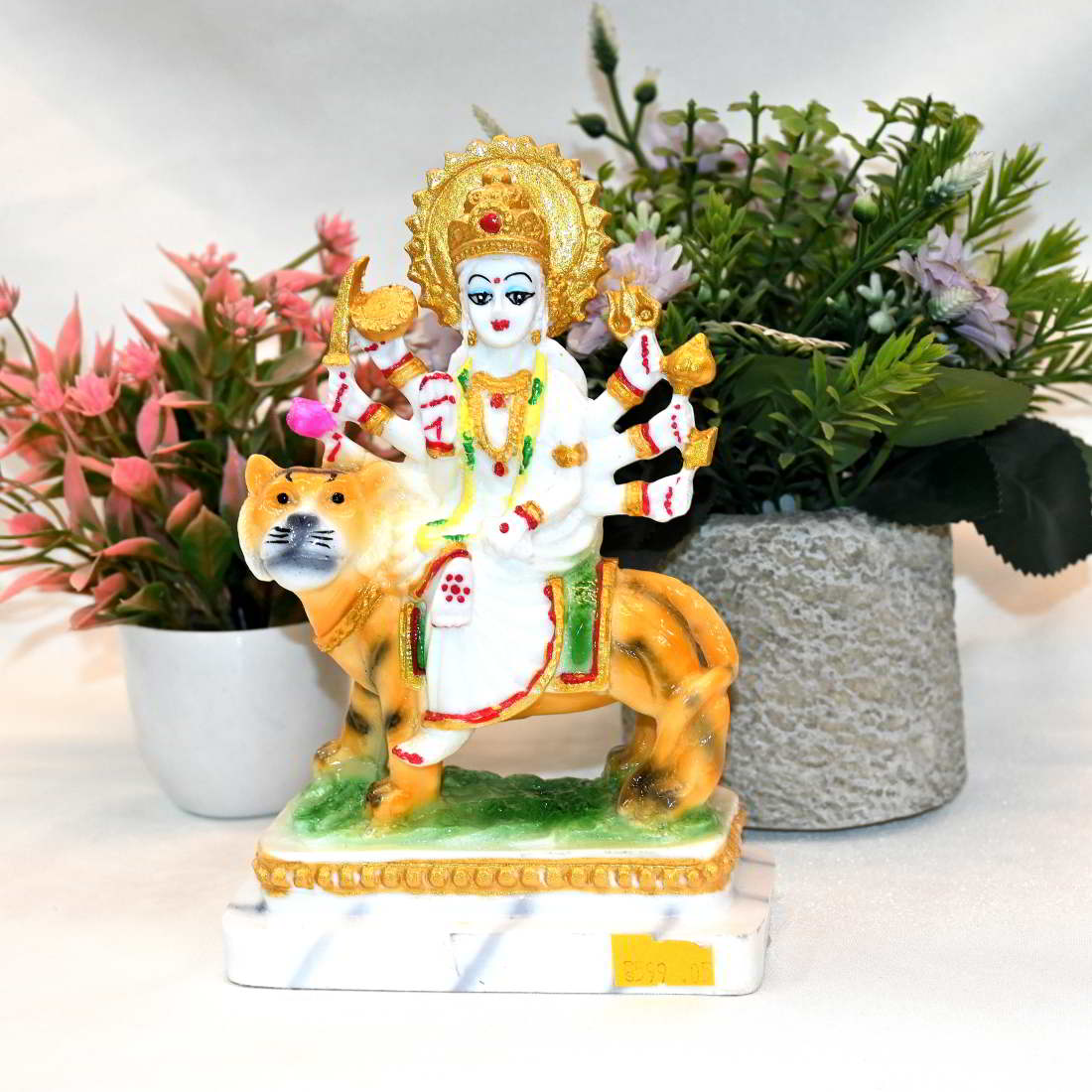 MAA Durga Devi Idol Handicraft Statue Sherawali Mata Rani Spiritual Puja Vastu Fegurine  