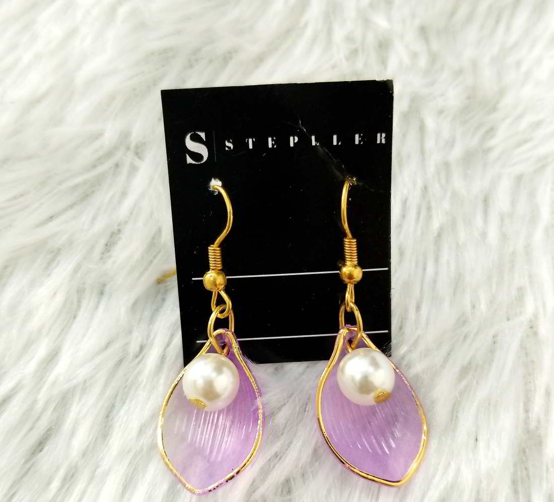 Stepller Customized Pink Shade Earrings  