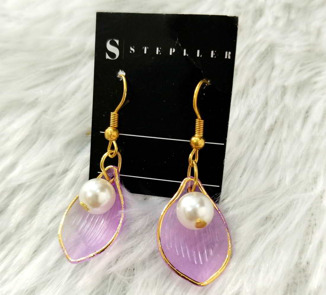 Stepller Customized Pink Shade Earrings  